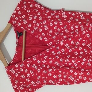 J. Crew Merchantile Red & White Floral Mini Dress